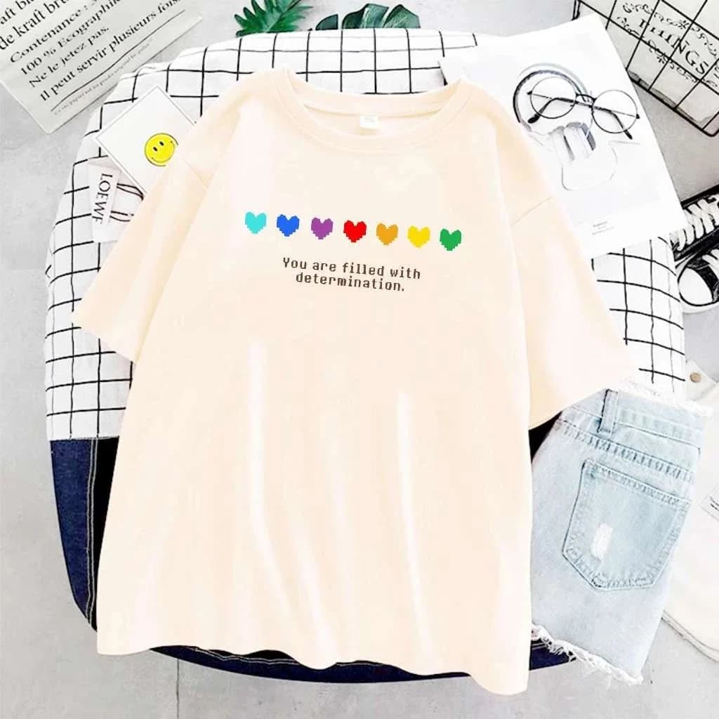 Miniatura 5 de Camiseta Algodão Undertale Youre Filled With Determination Unissex 100% algodão BearStreetwear