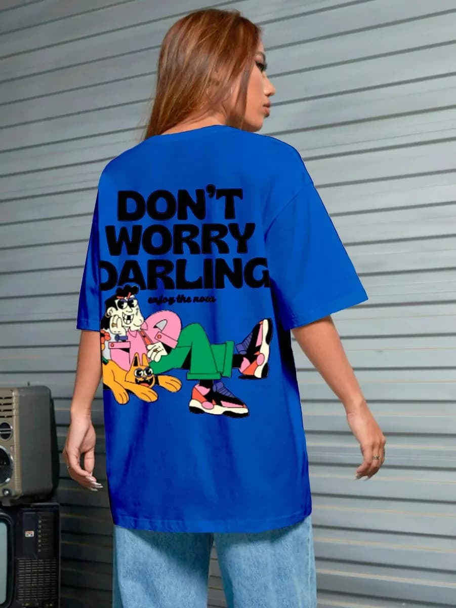 Miniatura 1 de Camiseta Rabisco Darling Casual T Shirt Tumblr Enjoy The New