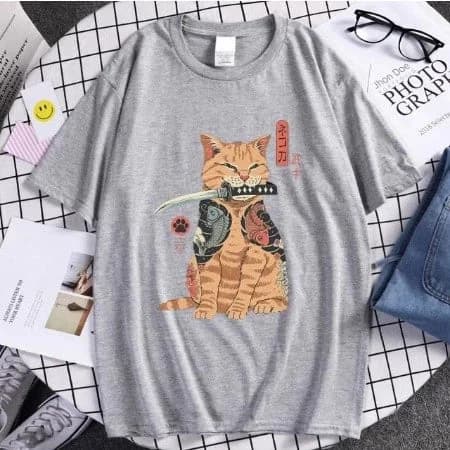 Miniatura 2 de Camiseta - Unissex Gatinho Katana