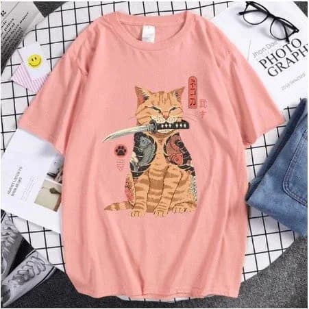 Miniatura 1 de Camiseta - Unissex Gatinho Katana