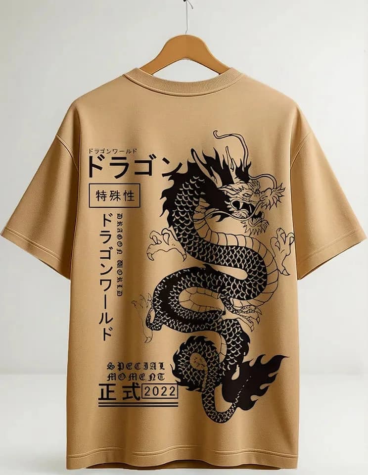 Miniatura 3 de Oversized Masculina Streetwear Dragão