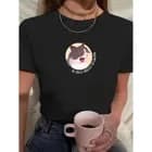 Miniatura 4 de Camiseta Feminina Babylook Gatinho